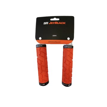 JetBlack Rivet Lock On Grips, Orange w Black Rings JetBlack Products