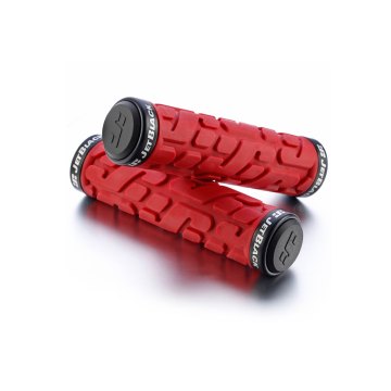 JetBlack Rivet Lock On Grips, Red w Black Rings JetBlack Products