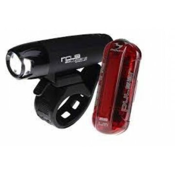 Ml Npset Moon Nova Front 100 & Pulsar Rear 25 Lumens Battery Aa Aaa Light Set
